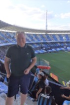 An hour before the game began, the buzz is already there. Racing play in a 61,000 cylindrical stadium, not dissimilar to the cookie-cutter stadia of the US in the 'sixties. Again, superb seats, but these were "sit where you want" unlike at Boca. Again, no away fans.